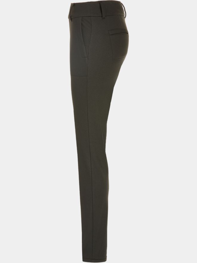 Alberto LUCY - Cosy Jersey Check WR Thermo Hose dunkelgrün