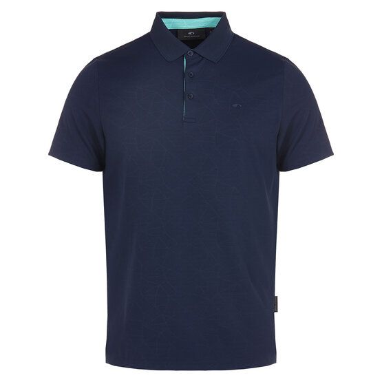 Daniel Springs  Nylon jacquard half-sleeve polo navy