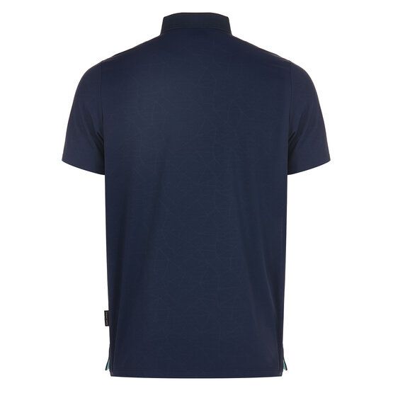Daniel Springs  Nylon jacquard half-sleeve polo navy