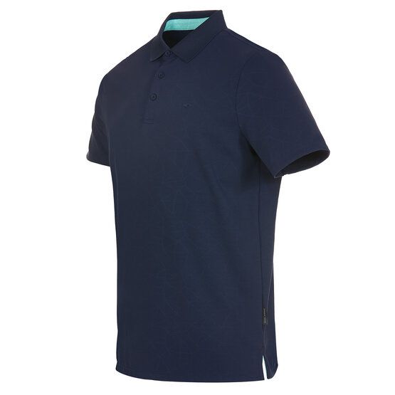 Daniel Springs  Nylon jacquard half-sleeve polo navy