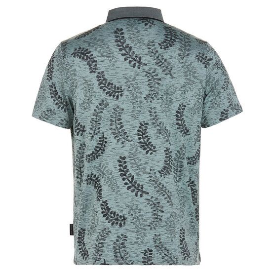 Daniel Springs Jacquard Halbarm Polo petrol