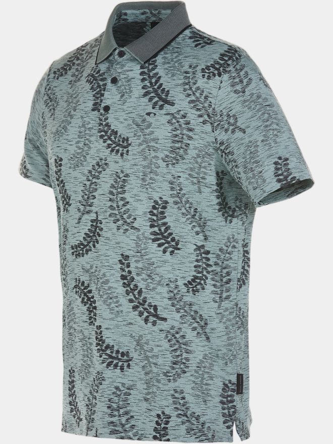 Daniel Springs Jacquard half-sleeved polo petrol