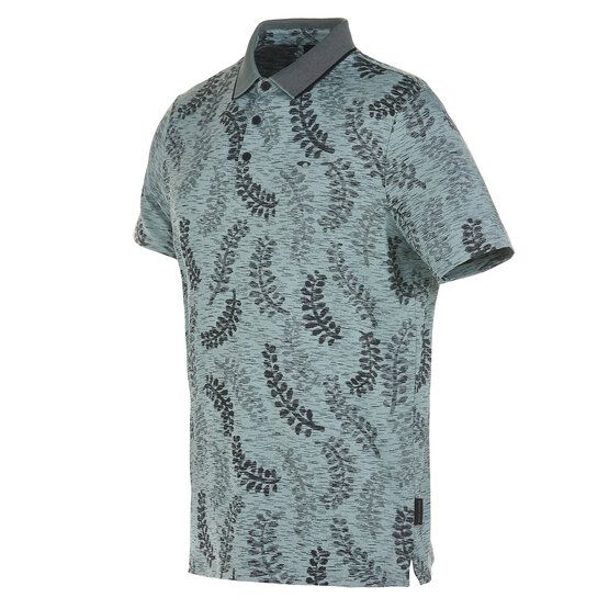 Daniel Springs Jacquard Halbarm Polo petrol