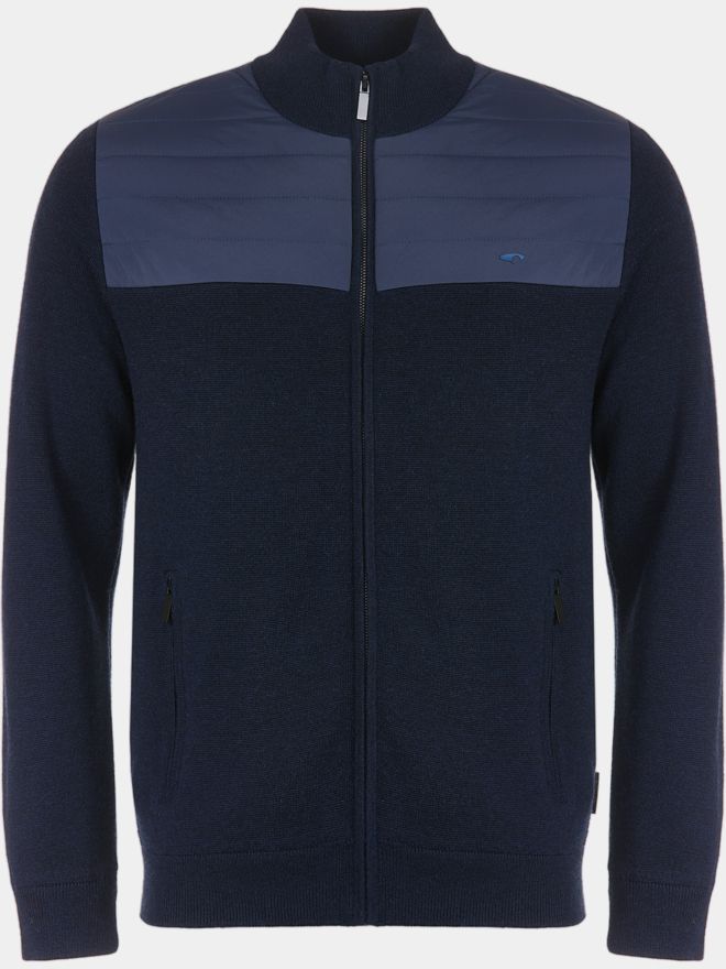 Daniel Springs Merino Hybrid Windstopp Strick navy