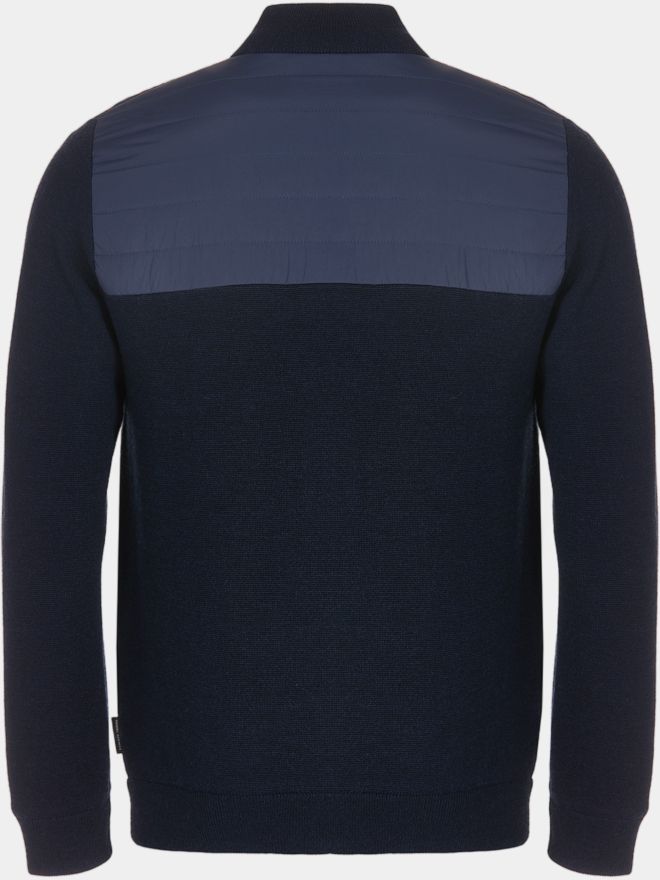 Daniel Springs Merino Hybrid Windstopp Strick navy