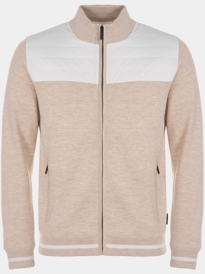 Daniel Springs Merino Hybrid Windstopp Strick ecru