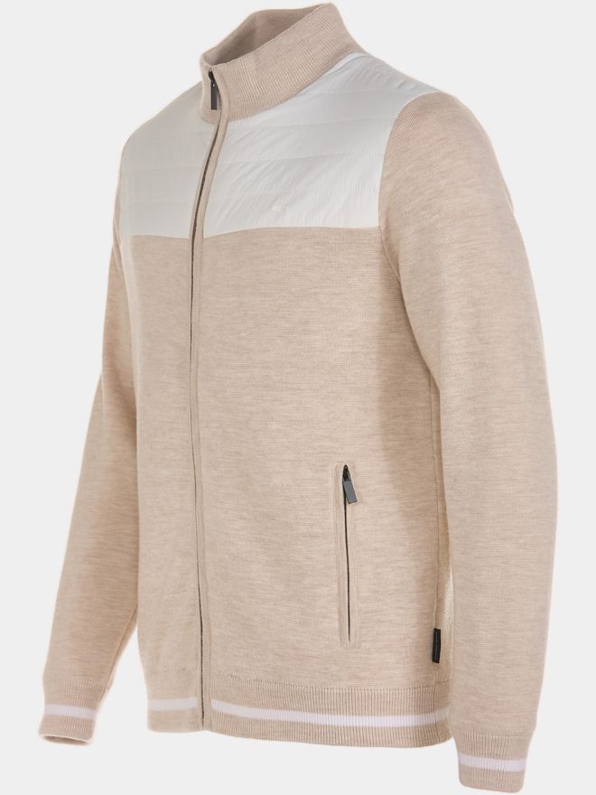 Daniel Springs Merino Hybrid Windstopp Strick ecru