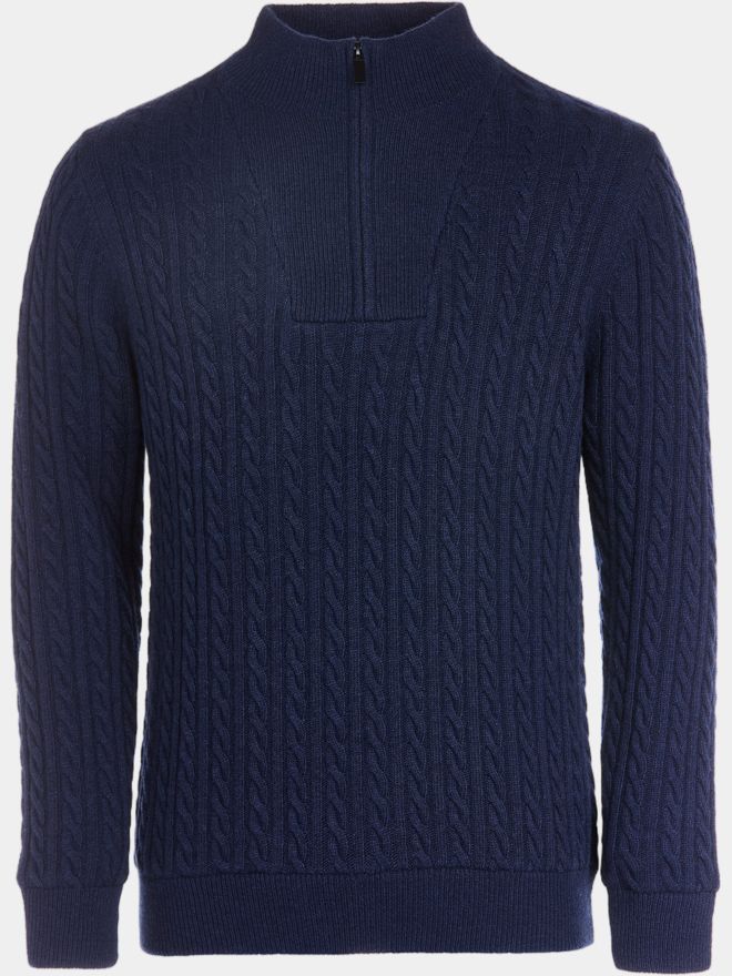 Daniel Springs Troyer Windstopp Strick navy