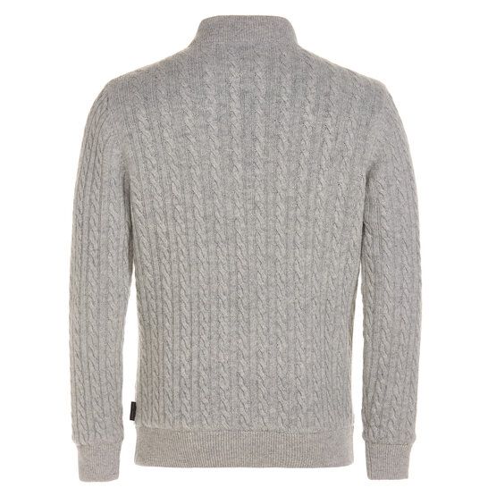 Daniel Springs  Troyer windstopper knit light gray melange