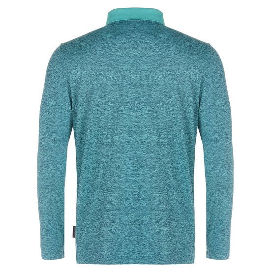 Daniel Springs  Melange thermal long sleeve polo light green