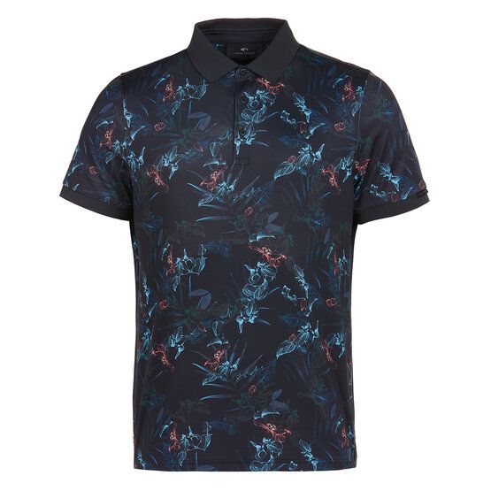 Daniel Springs Druck Funktions Halbarm Polo navy