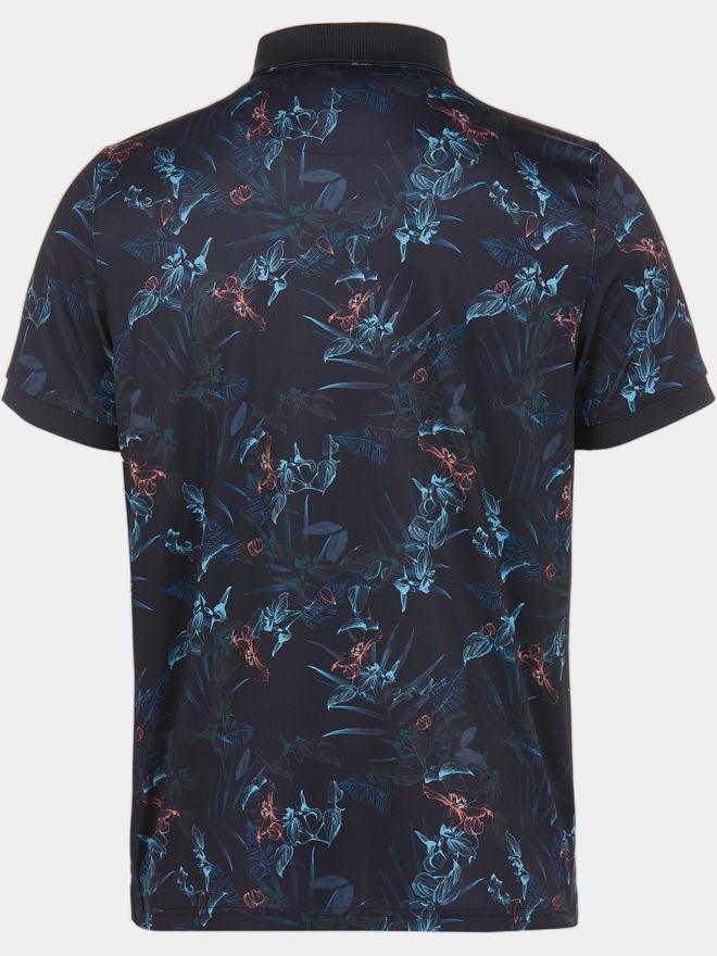 Daniel Springs Druck Funktions Halbarm Polo navy