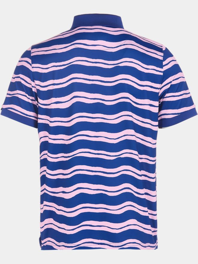 Daniel Springs Druck Funktions Halbarm Polo dunkelblau