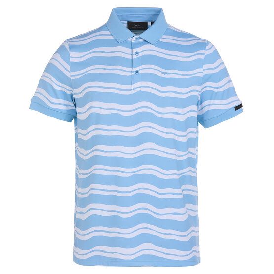 Daniel Springs Druck Funktions Halbarm Polo hellblau