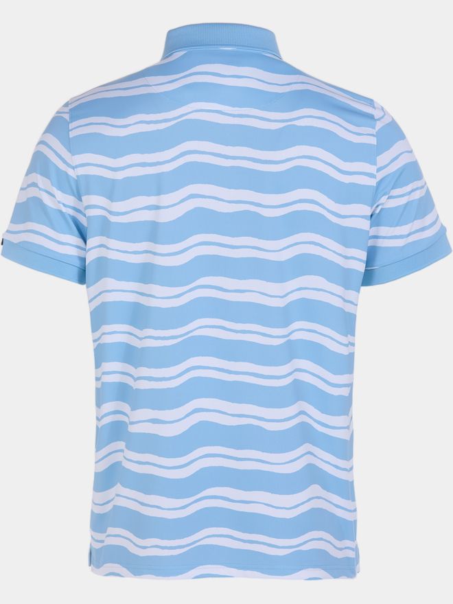 Daniel Springs Druck Funktions Halbarm Polo hellblau