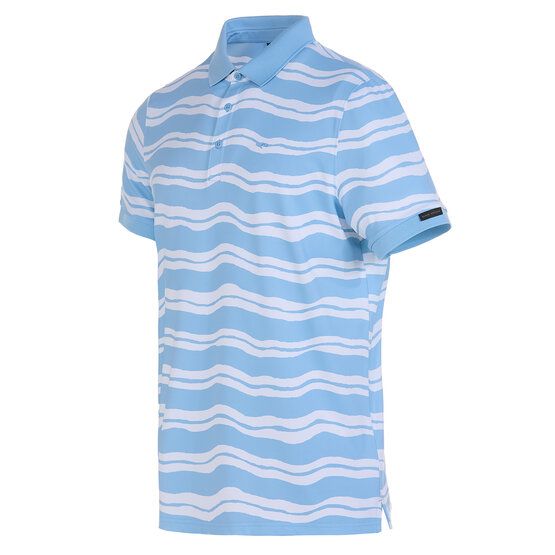 Daniel Springs Druck Funktions Halbarm Polo hellblau
