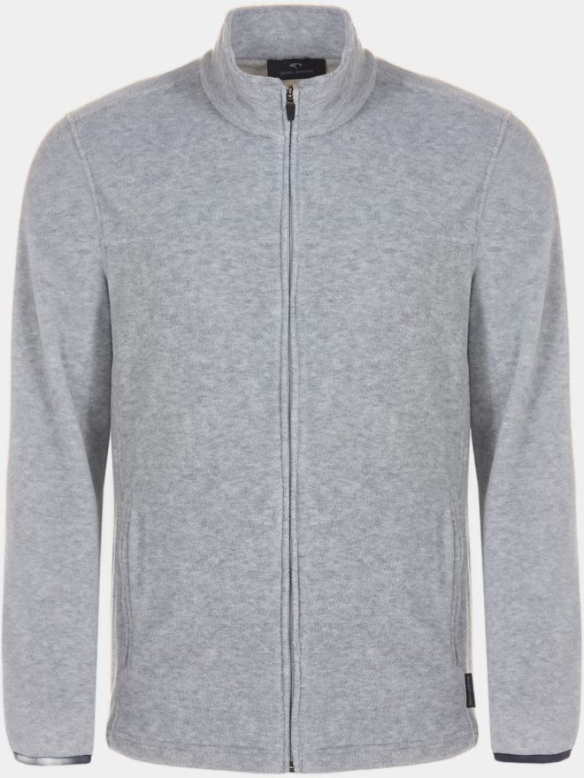 Daniel Springs Warme Fleece Jacke grau melange