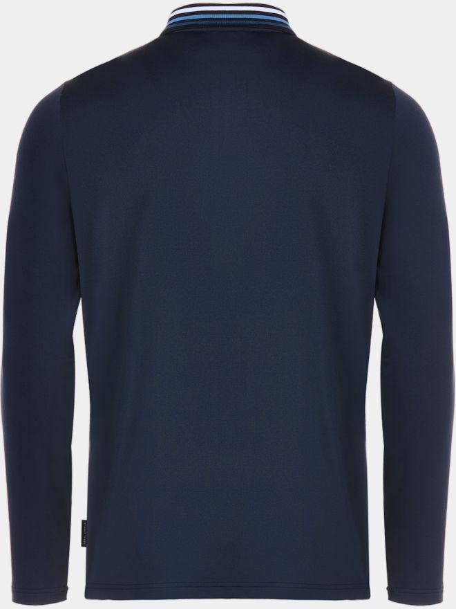 Daniel Springs Thermal long sleeve polo navy