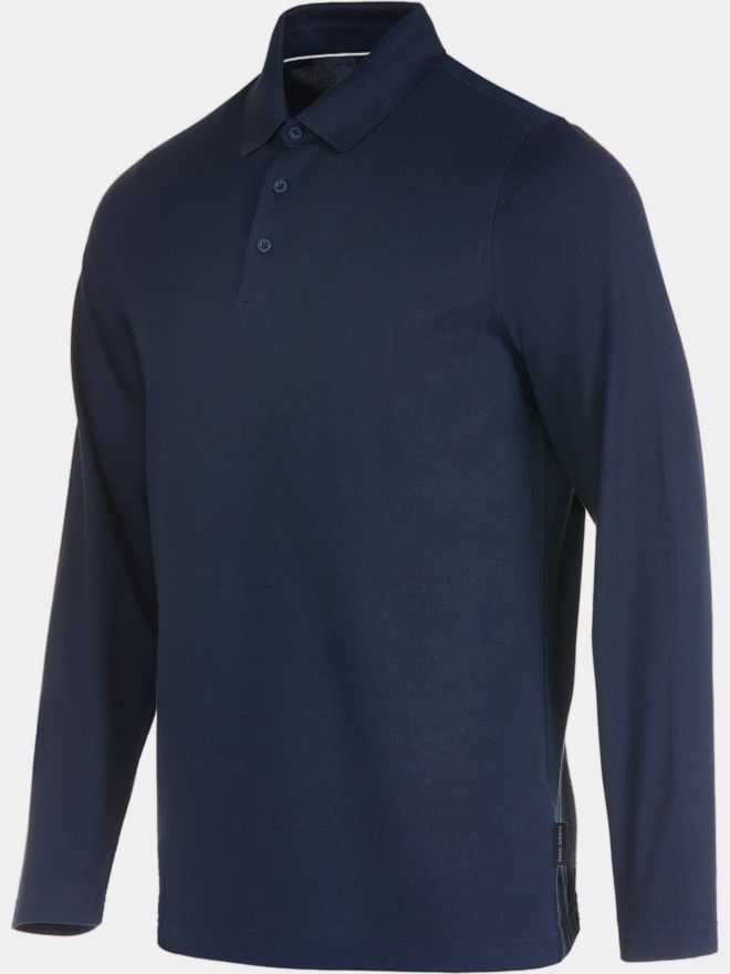 Daniel Springs Pique Thermo Langarm Polo navy