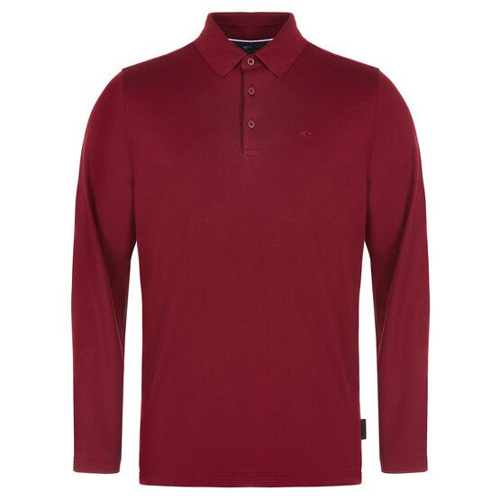 Daniel Springs Pique Thermo Langarm Polo bordeaux