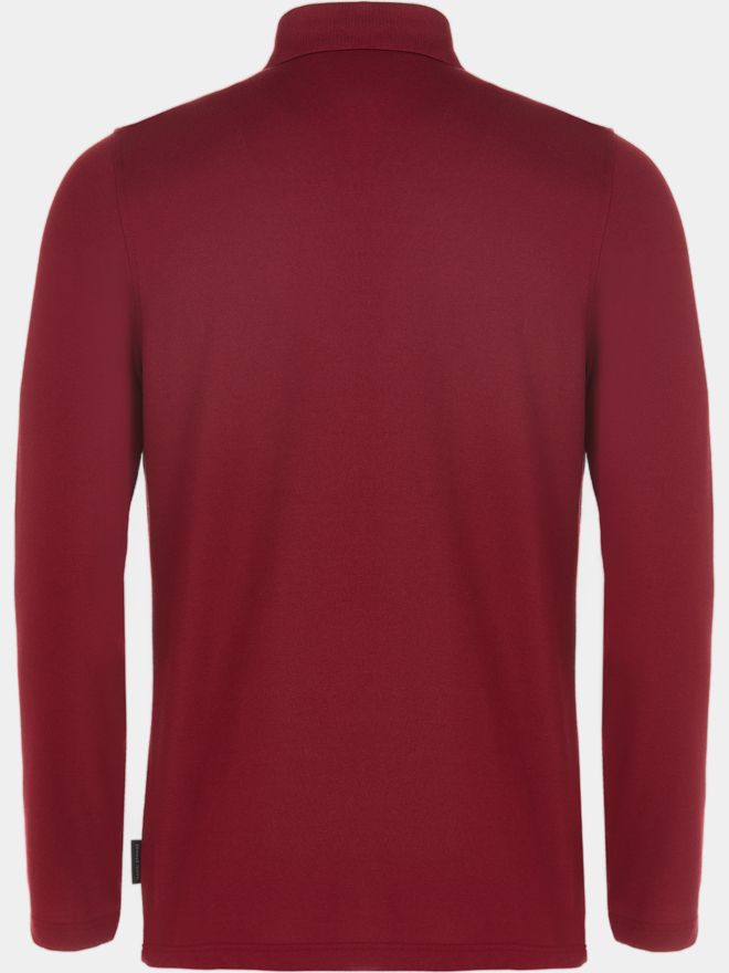 Daniel Springs Pique Thermo Langarm Polo bordeaux