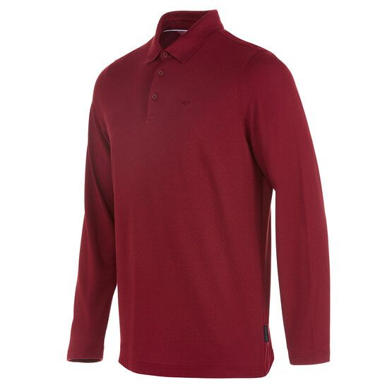 Daniel Springs Pique Thermo Langarm Polo bordeaux