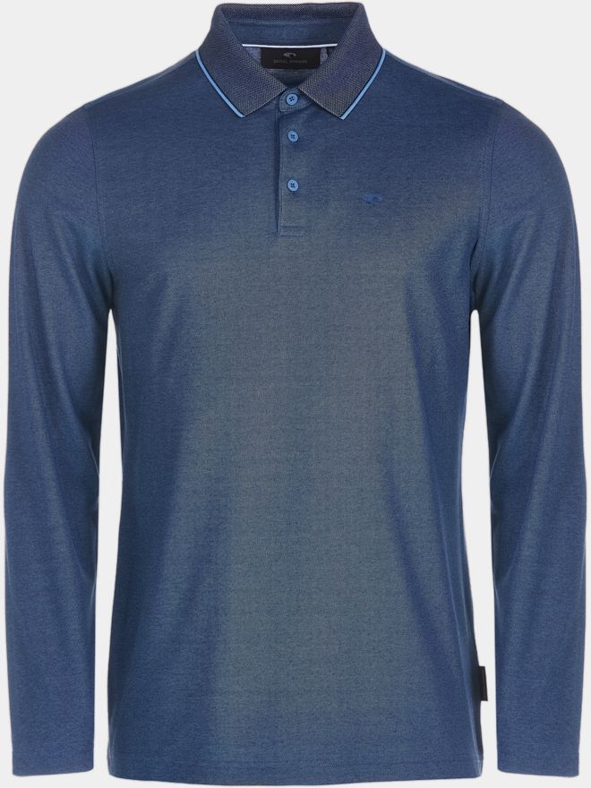 Daniel Springs Pique Thermo Langarm Polo denim