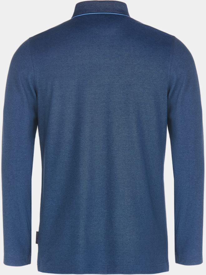 Daniel Springs Pique Thermo Langarm Polo denim