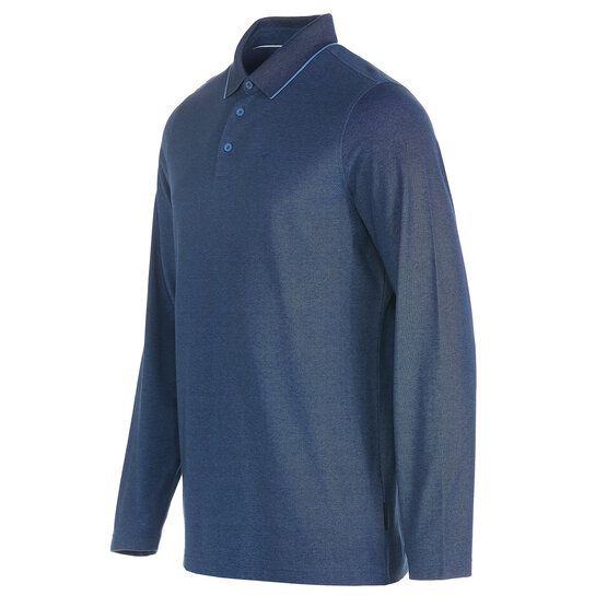 Daniel Springs Pique Thermo Langarm Polo denim