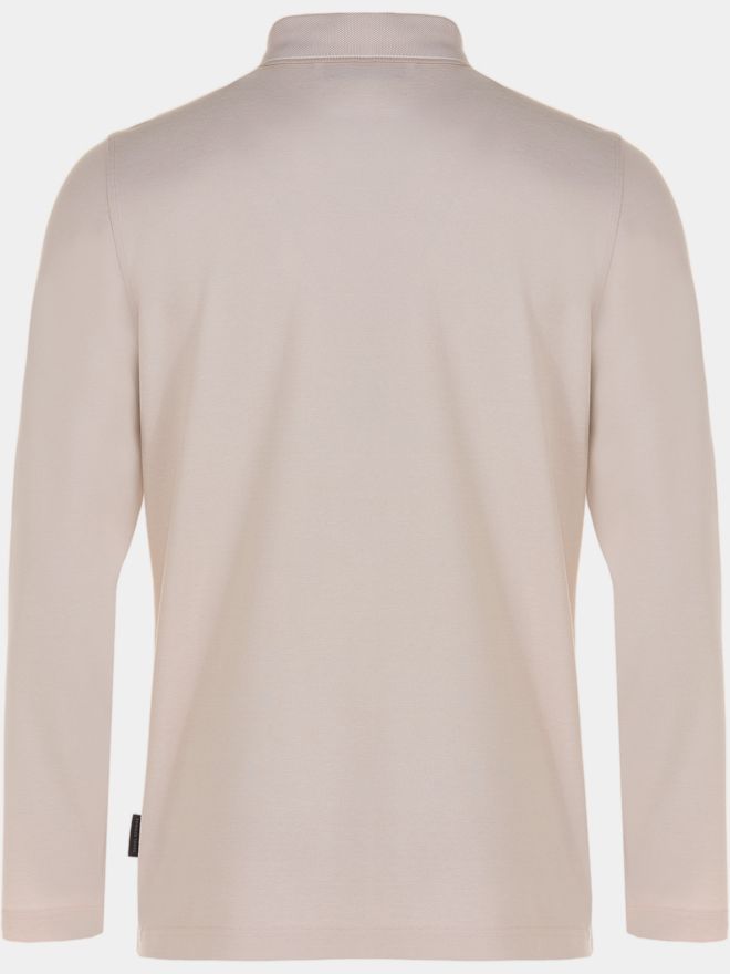Daniel Springs Pique Thermo Langarm Polo sand
