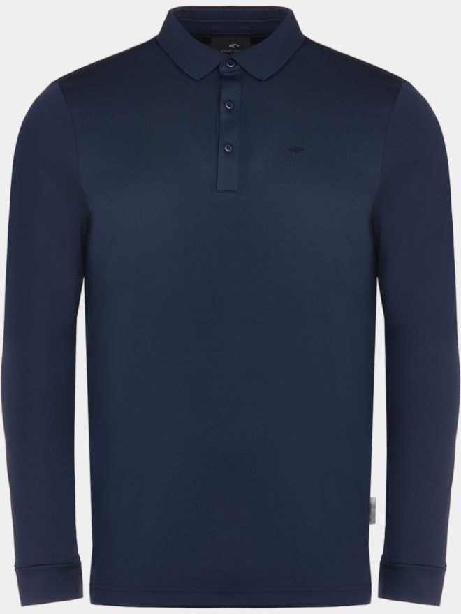 Daniel Springs Langarm Polo navy