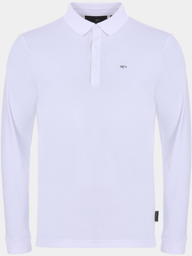 Daniel Springs Langarm Polo weiß