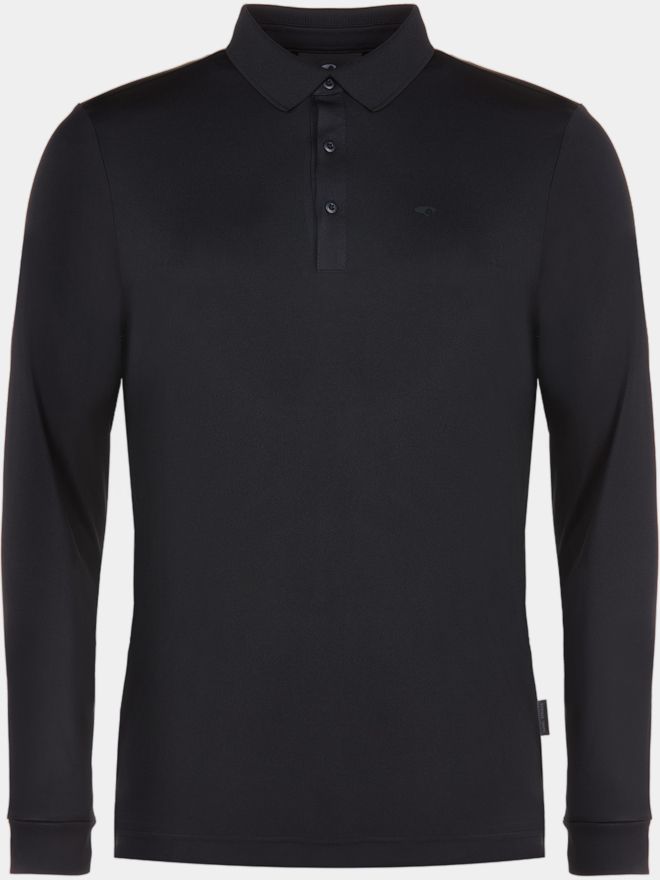 Daniel Springs Langarm Polo schwarz