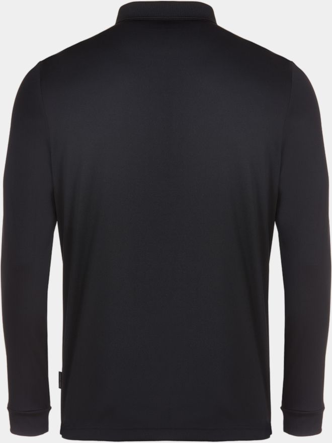 Daniel Springs Langarm Polo schwarz