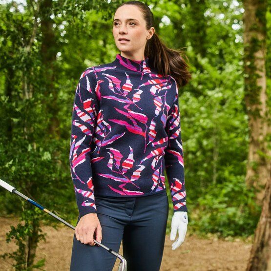 Valiente Jacquard Pullover Strick mehrfarbig