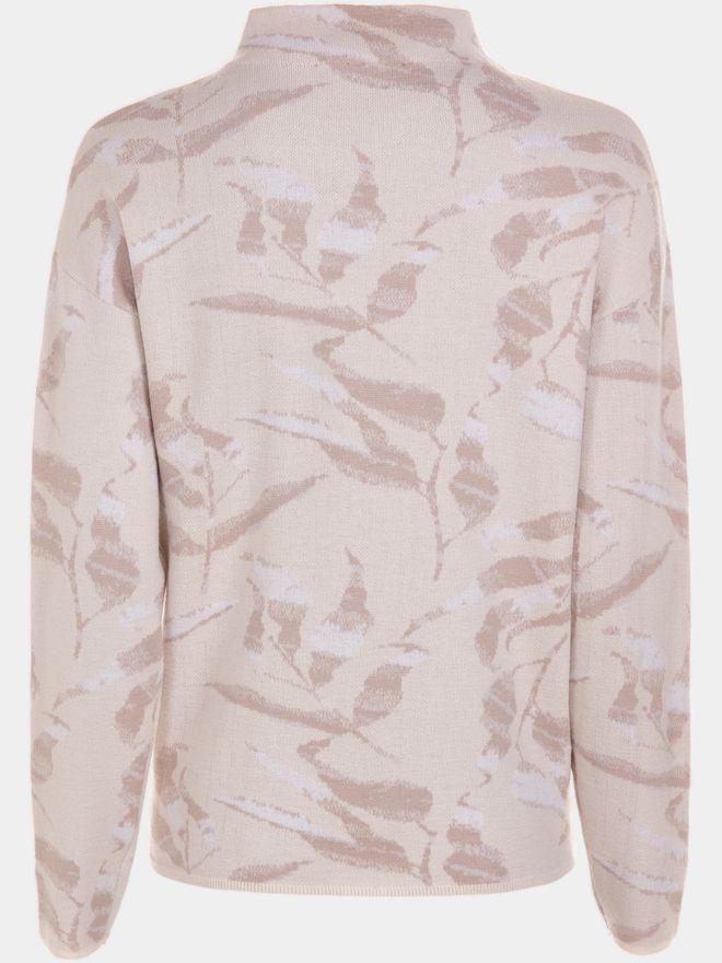 Valiente Jacquard Pullover Strick beige