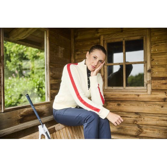 Valiente Jacke Zopf-  Windstopp Strick ecru