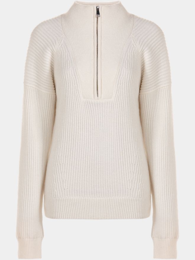 Valiente Troyer Windstopp Strick ecru