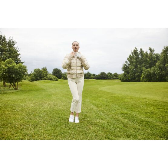 Valiente  Quilted print thermal jacket beige