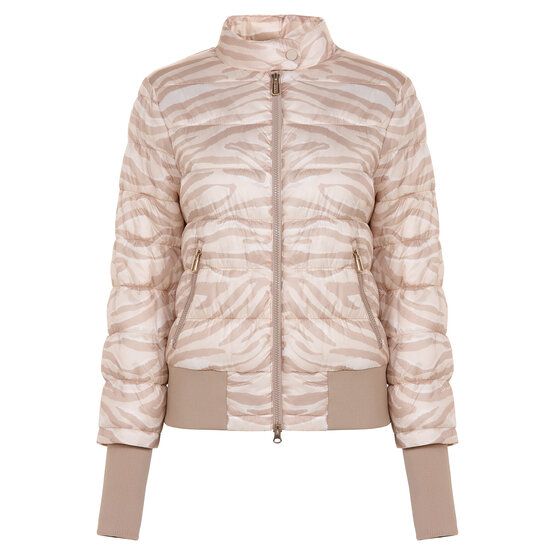 Valiente Quilted print thermal jacket beige