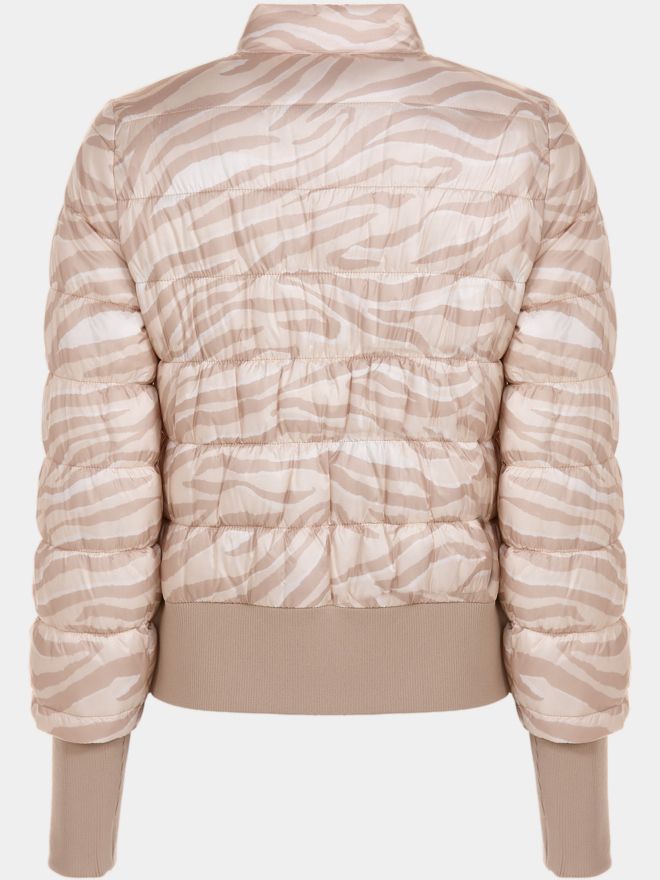 Valiente Quilted print thermal jacket beige