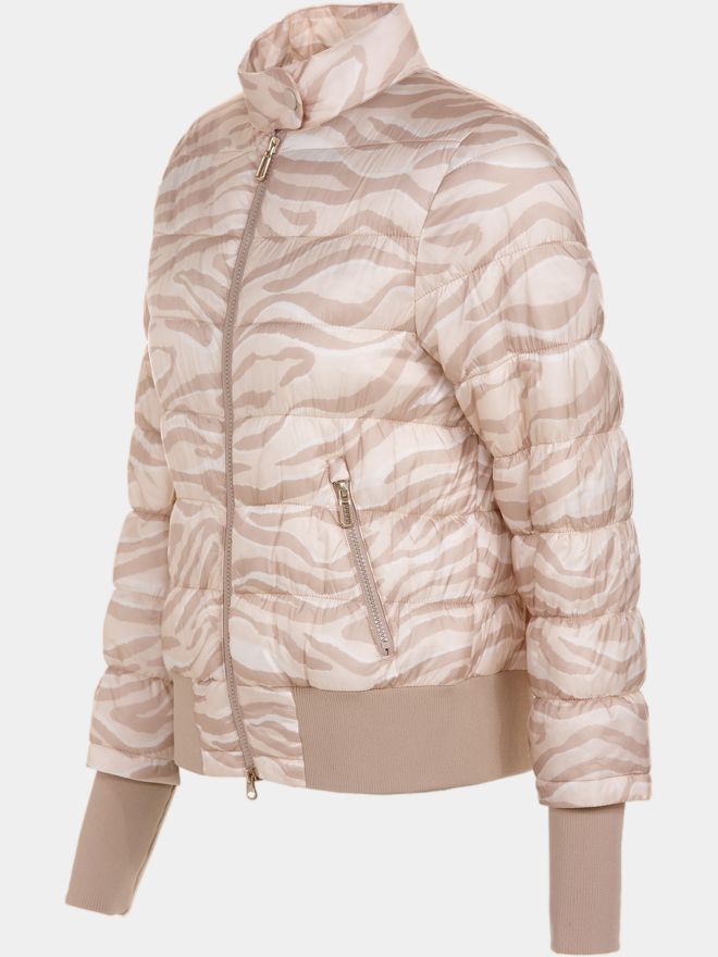 Valiente Quilted print thermal jacket beige