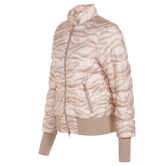 Valiente Quilted print thermal jacket beige