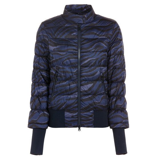 Valiente Quilted print thermal jacket navy