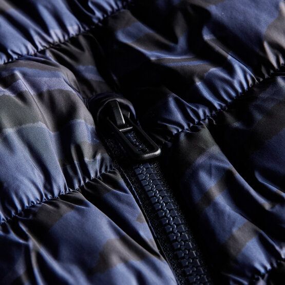 Valiente Quilted print thermal jacket navy