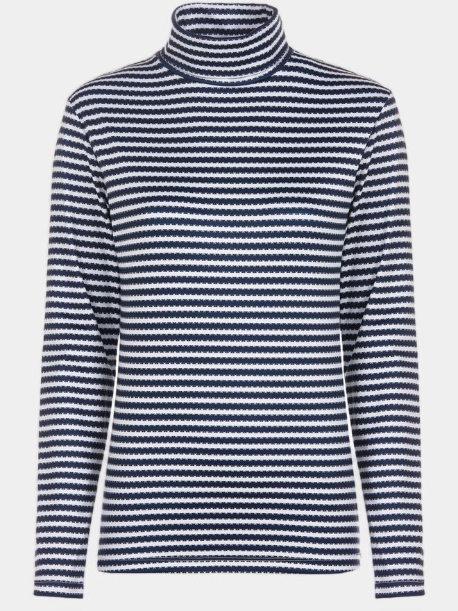 Image of Valiente Print turtleneck stretch undershirt striped