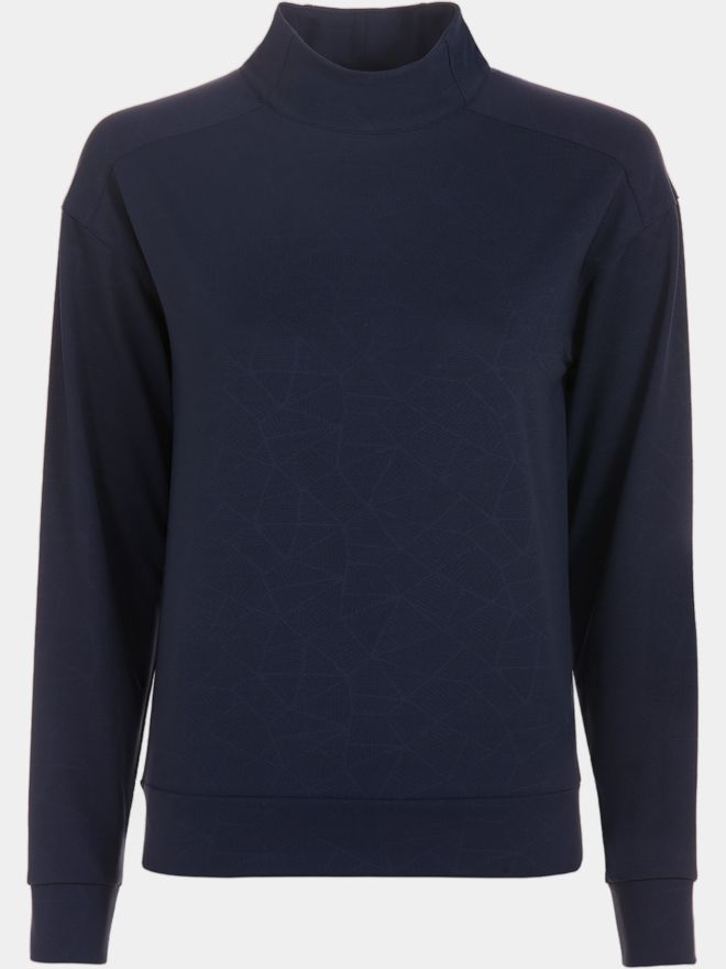 Valiente Nylon Jaquard Mock Neck Thermo Unterzieher navy