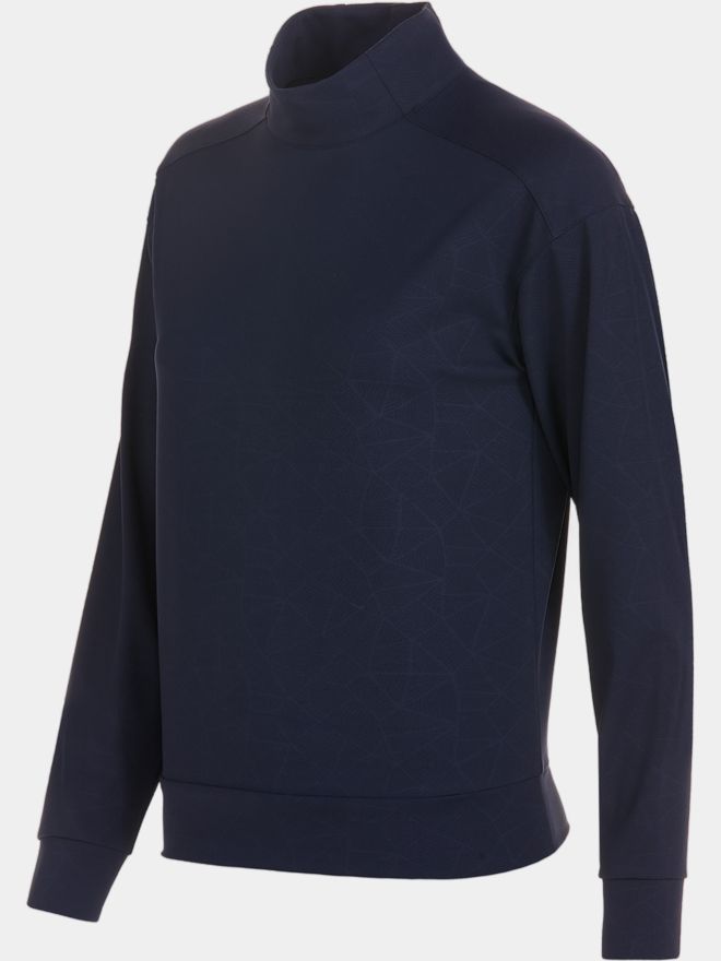 Valiente Nylon Jaquard Mock Neck Thermo Unterzieher navy