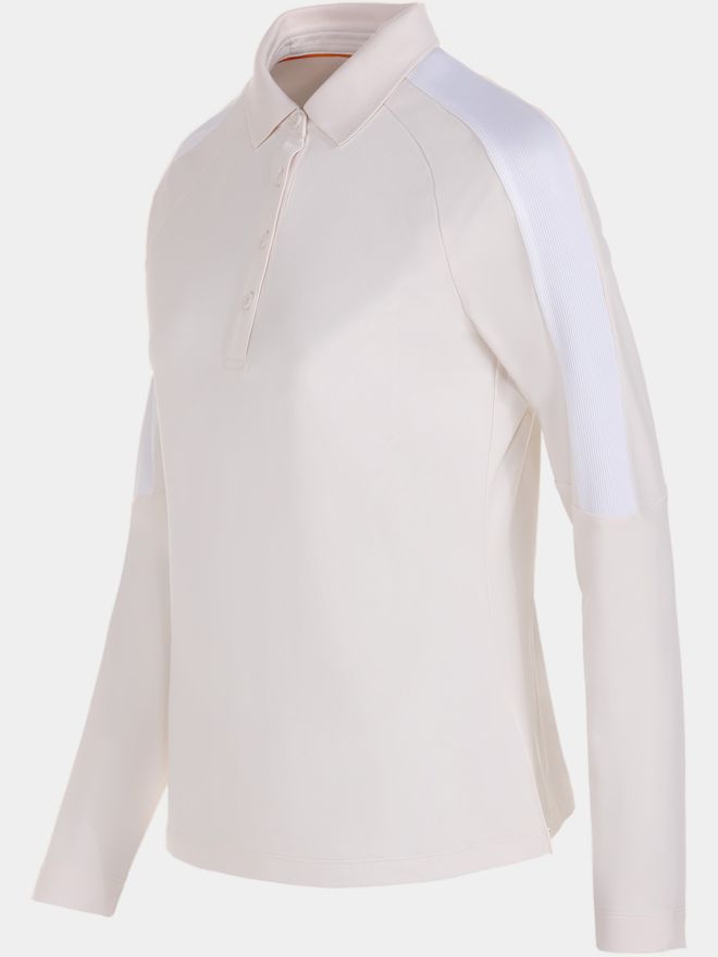 Valiente Thermo-Pique Langarm Polo offwhite
