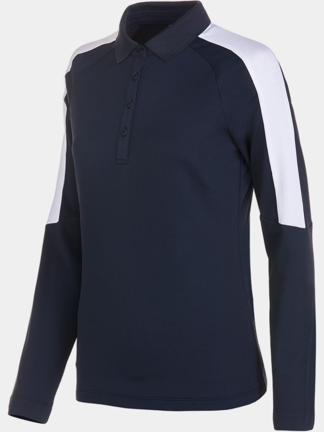 Valiente Thermo-Pique Langarm Polo navy